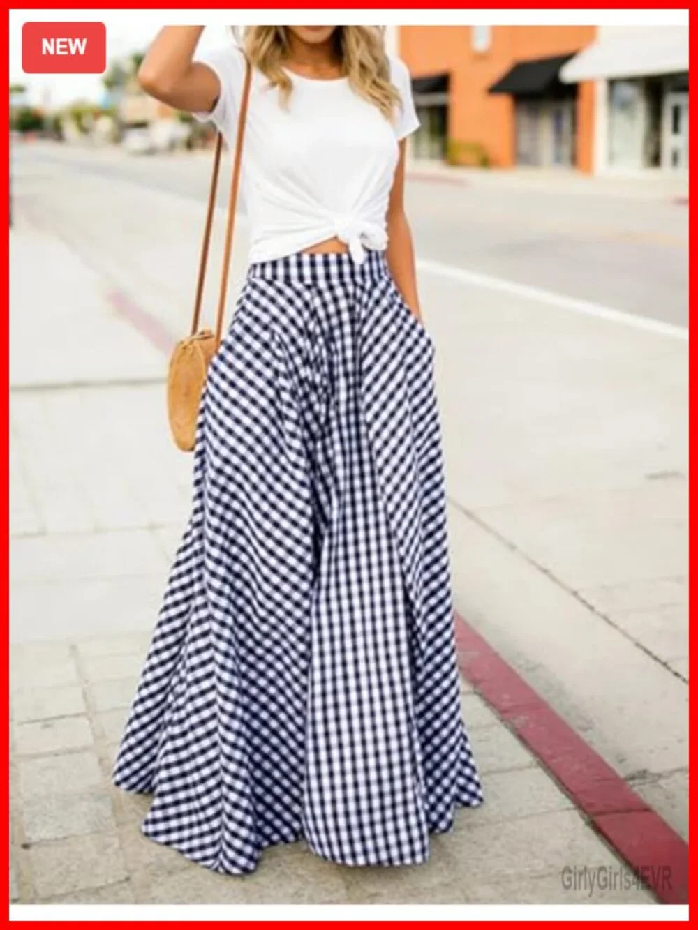N/A flowy gingham